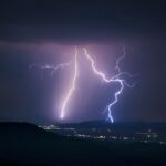 Lightning at night